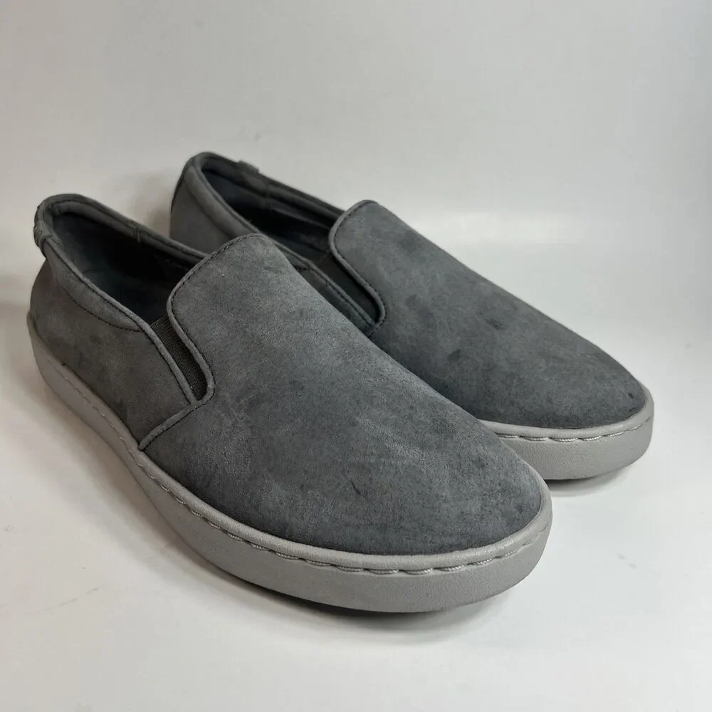 Vionic Women's Sneakers Size 8 Avery Pro Suede Slip On Vio Grip  Leather Gray